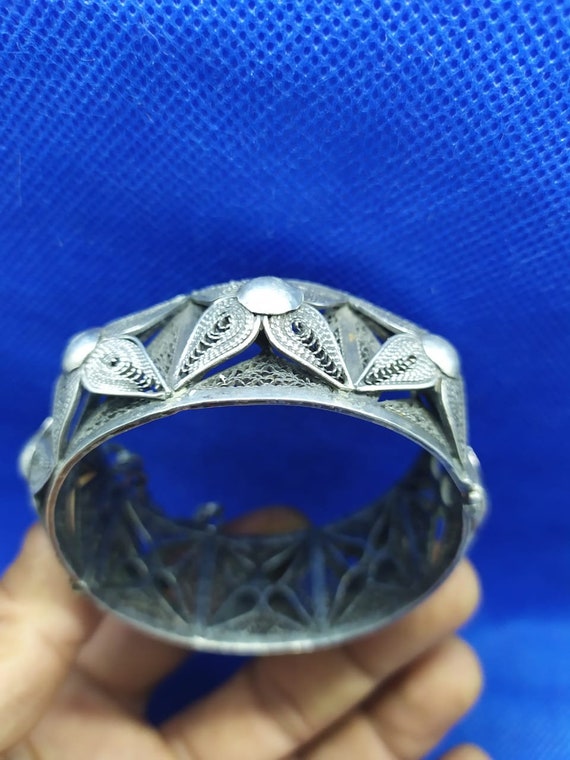 Moroccan Jewelry, vintage silver  Tiznit style fi… - image 6