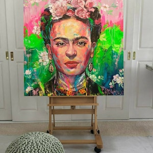 Frida Kahlo Portrait Acrylic Painting Frida Kahlo Art Big Size - Etsy
