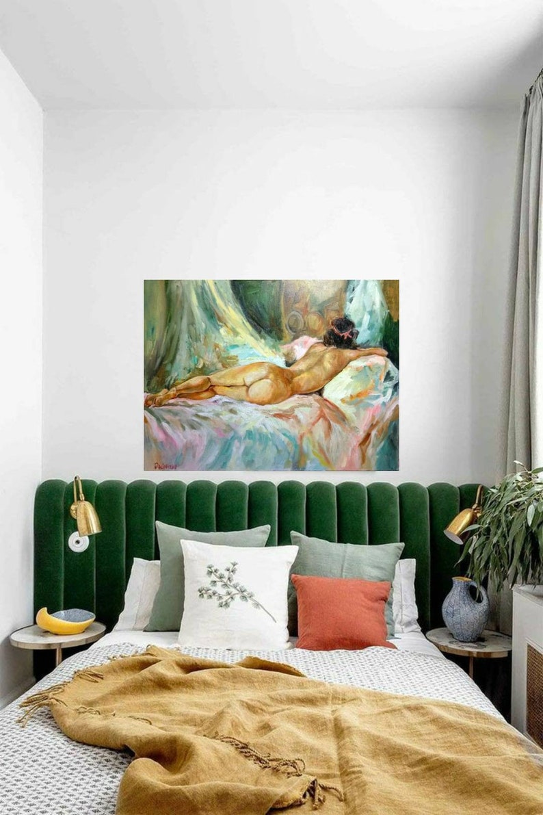 Nude girl art for badroom Naked beautiful woman art Erotic - Etsy