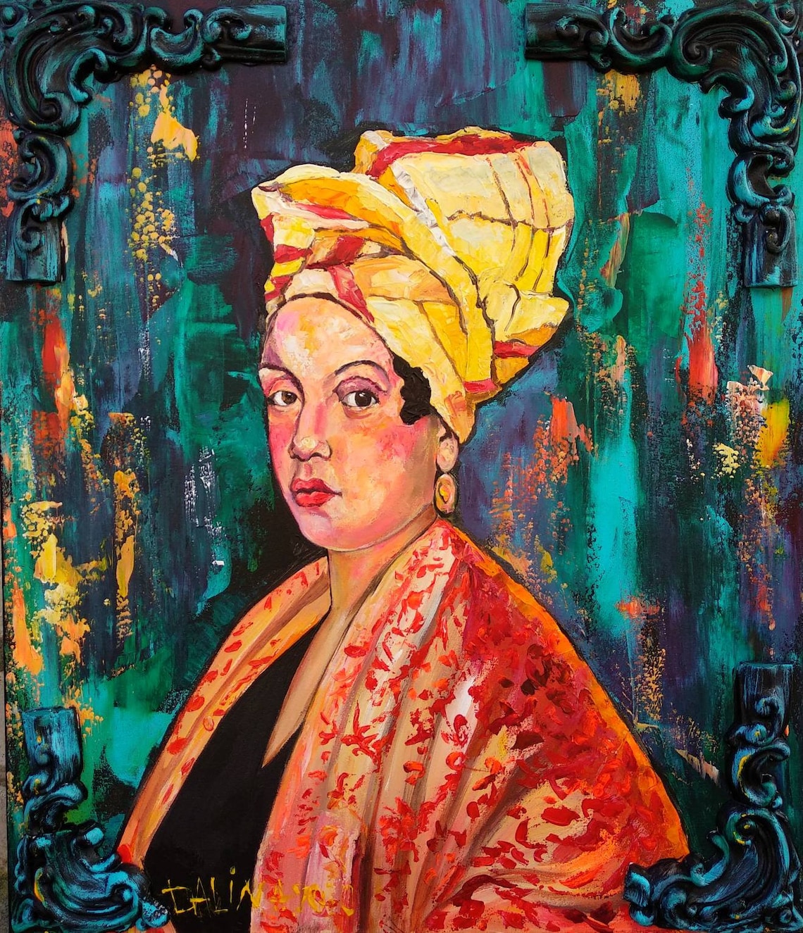Marie Laveau Art | Acrylic Painting on Canvas, Voodoo Queen Portrait - Etsy