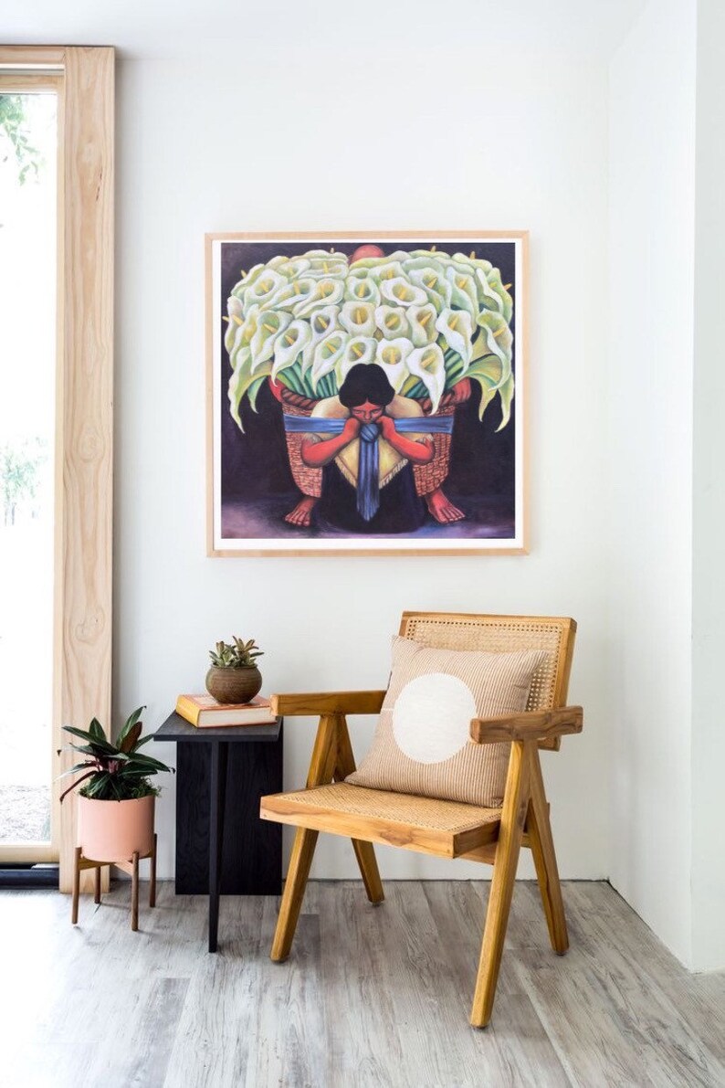 Flower Vendor Vendedora De Flores by Diego Rivera Handmade Etsy