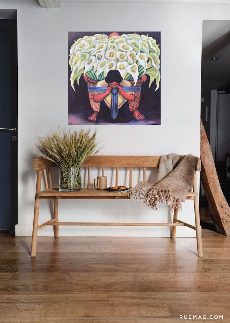 Flower Vendor Vendedora De Flores by Diego Rivera Handmade Etsy