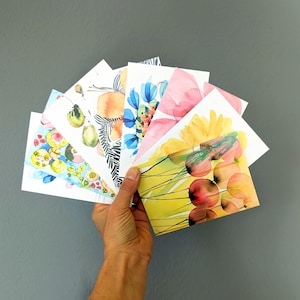 Lot de 8 cartes postales fleurs - Blumeninsel 1