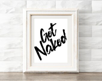 Cita "Desnúdate", Arte mural para baño, Decoración imprimible, Descarga digital, Póster "Desnúdate", Letrero para baño, Impresión artística para baño, Póster para baño