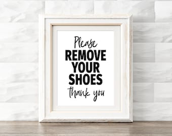 Remove Your Shoes Mudroom Print