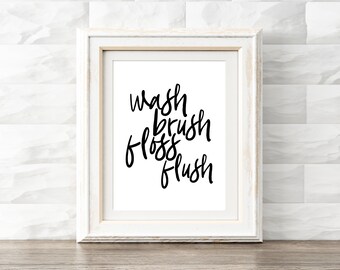 Bathroom Printable, Instant Home Decor, Bath Tub Wall Art, Digital Download, Word Play Printable, Housewarming Gift, Kids Bathroom Sign