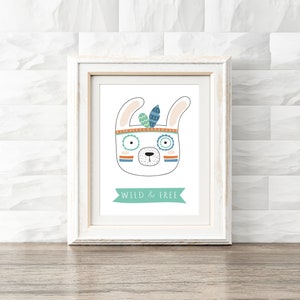Tribal Animal Printables, Nursery Decor Set, 3 Piece Wall Art ...