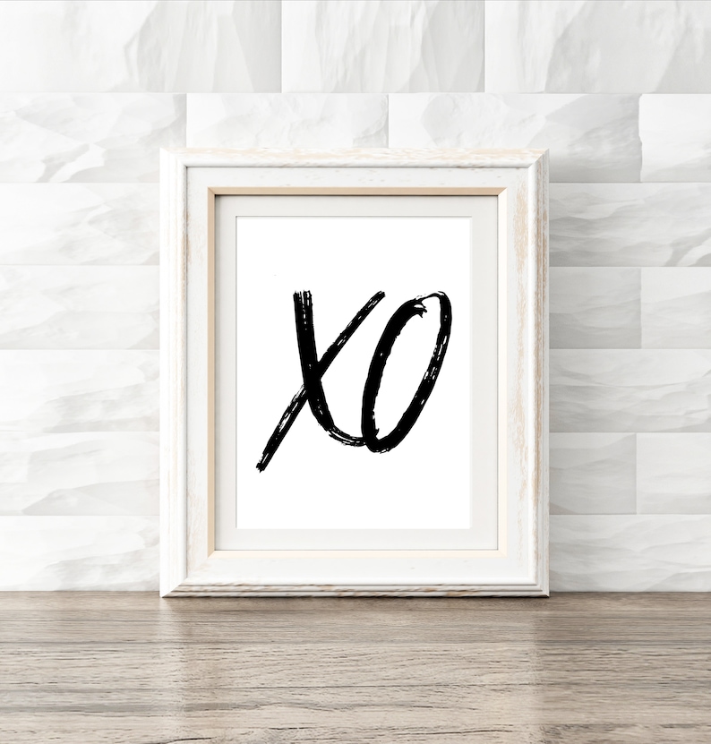 XO Wall Art Print Download Etsy