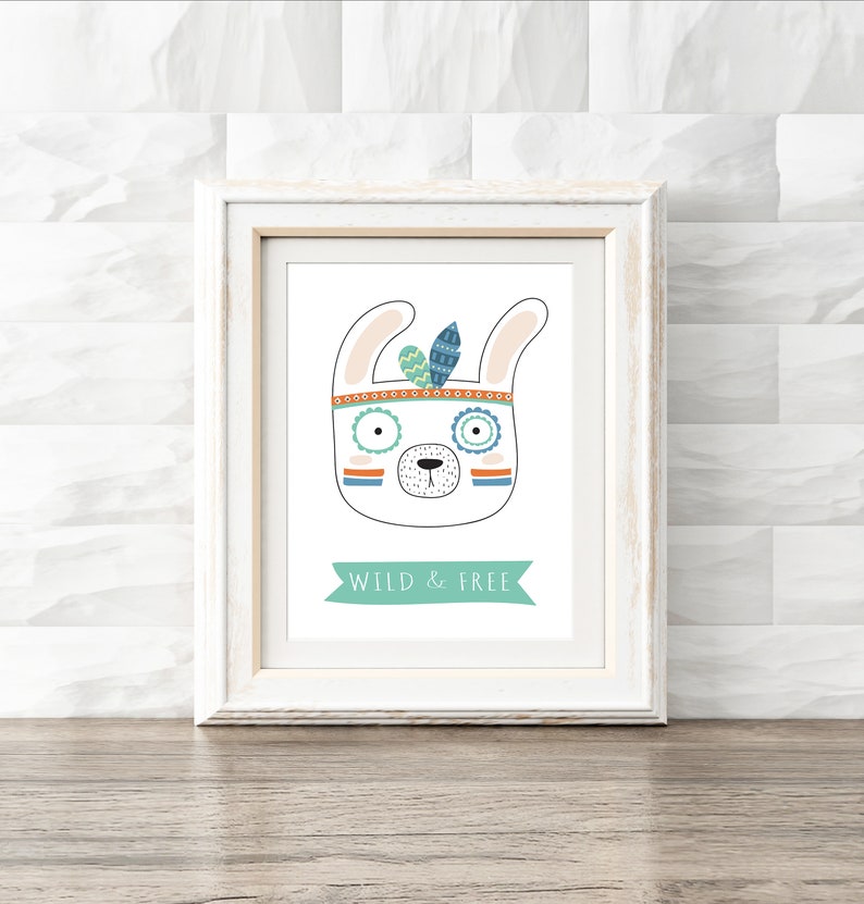 Tribal Animal Printables Nursery Decor Set 3 Piece Wall Art - Etsy