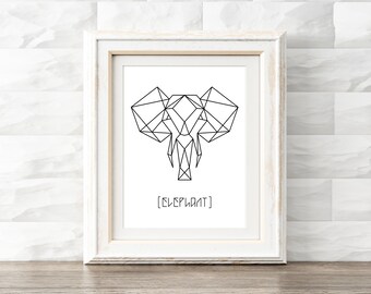 Origami Elephant Animal Head Printable