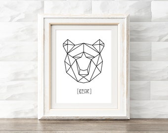 Origami Bear Animal Head Printable