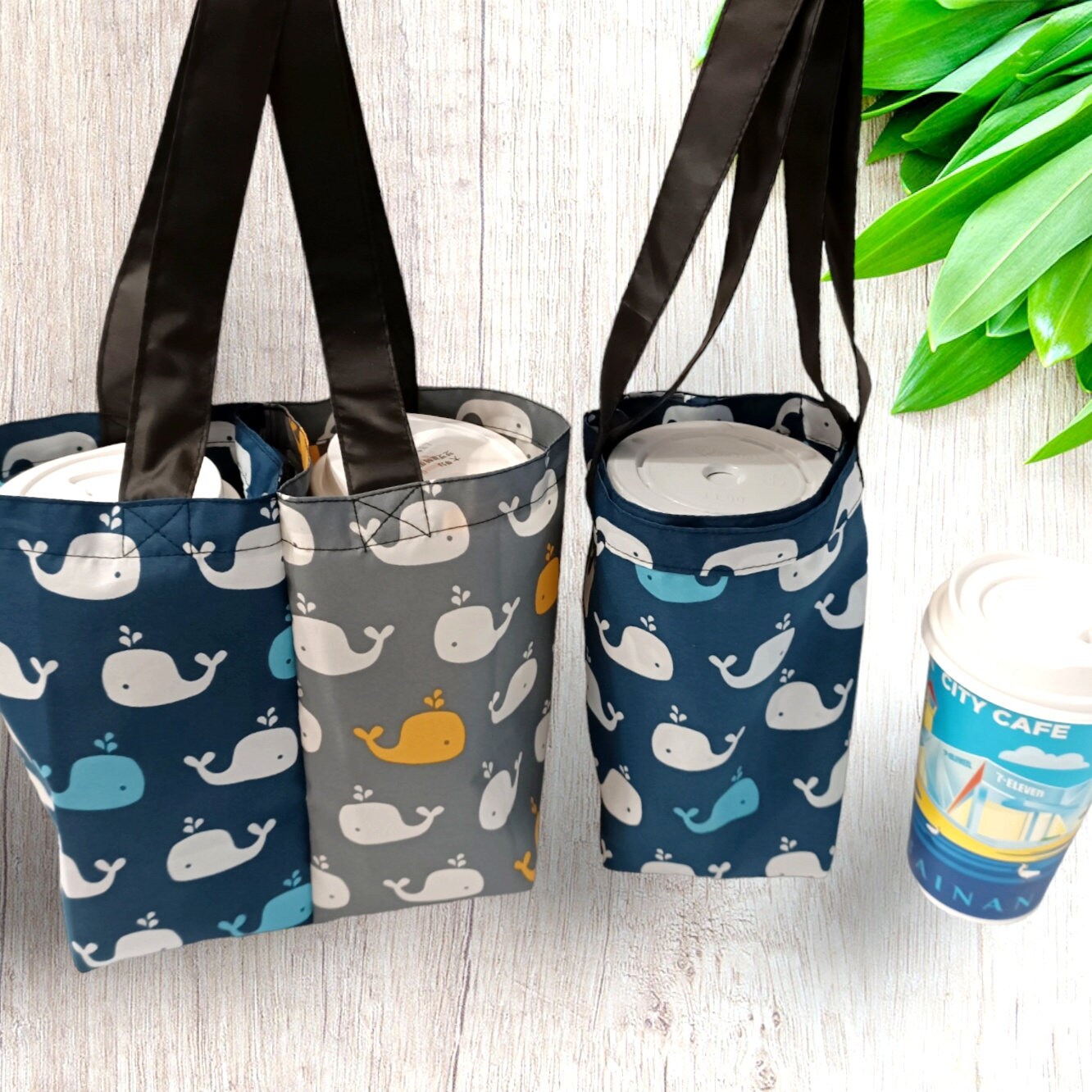 Tote bag with cup holder hotsell