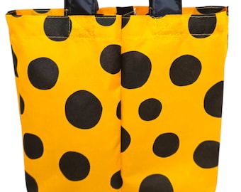 Polka dots 2-Tassen-Umkehrtasche, faltbare Tasche, Bubble-Teetasse-Tasche mit Strohhalmtasche, Boba-Teeträger, Kaffeetassenhalter, Geschenk