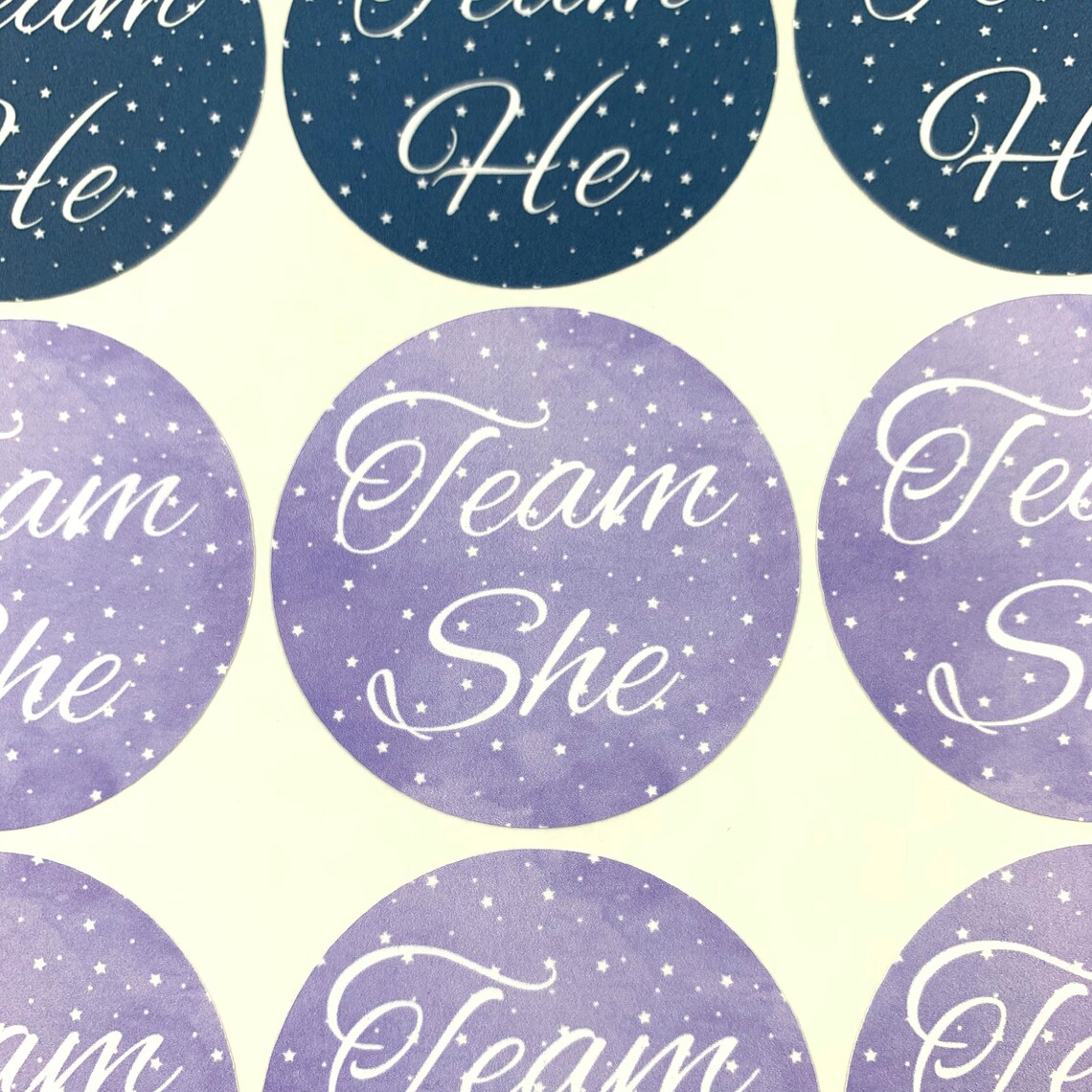He or She Gender Reveal Stickers Labels Tags | Baby Shower Christmas ...