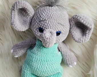 Gumdrop de Pop-It olifant haakpatroon, olifant haakpatroon, gehaakt Fidget olifant patroon, Gumdrop Pop-it plushie patroon