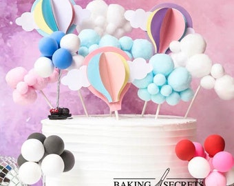 Parachute birthday cake topper