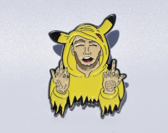 Pika Mac Miller Enamel Pin - Halloween Costume Pin - Poke Mac Pin - Mac Miller Merch - October Hat Pins