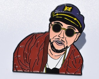 Mac Miller Pin - Larry Fisherman Rap Diablo Faces - Hip Hop Rapper Merch - Collectible Enamel Accessory For Bags, Lanyards, Pinboards, Gift