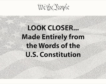 Constitution American Flag Wall Art | Patriotic Giclée Print | USA Flag Made from the U.S. Constitution | American Heritage Decor
