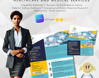 Medical Services Capability Statement & Business Card - Editable Ver. 02
