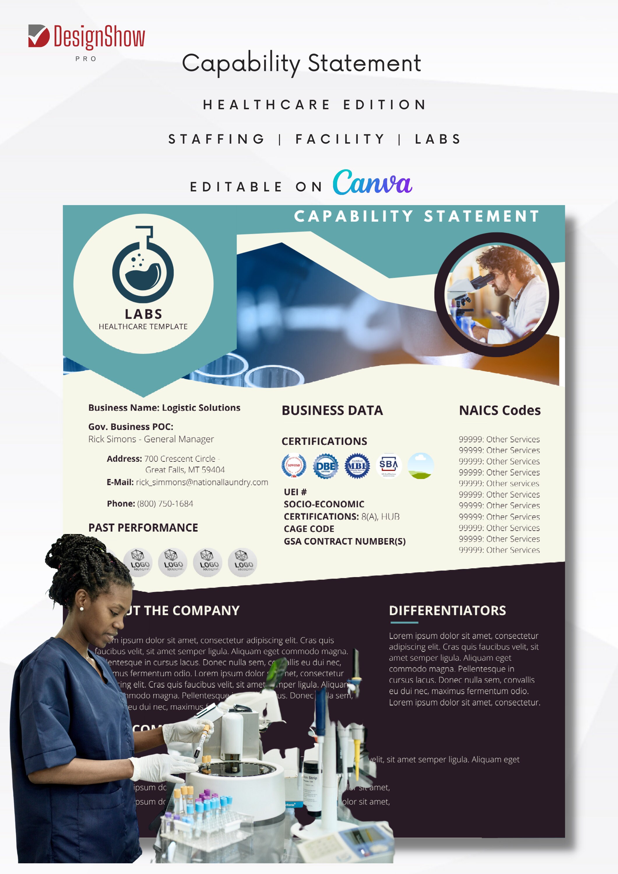 Editable Healthcare Capability Statement - Etsy