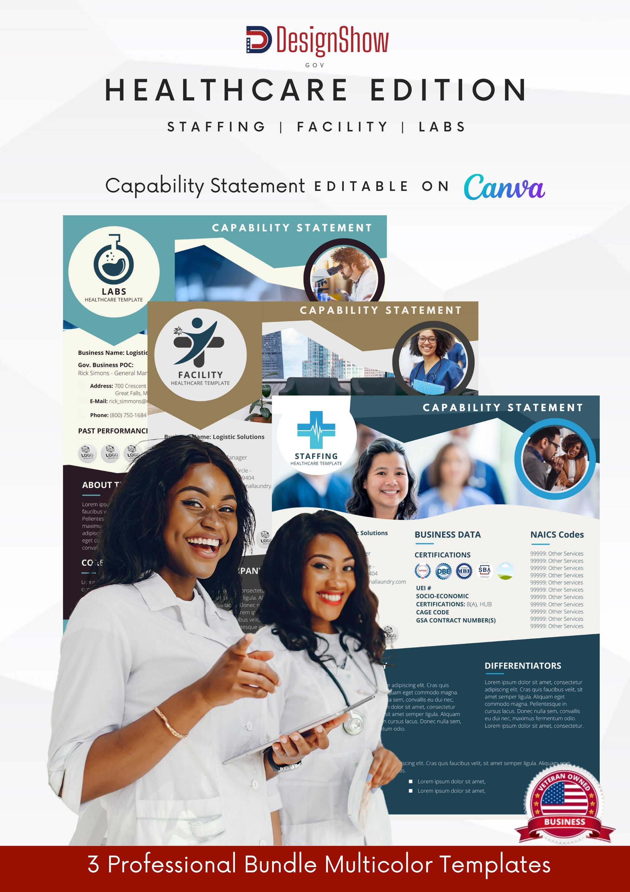 Editable Healthcare Capability Statement - Etsy
