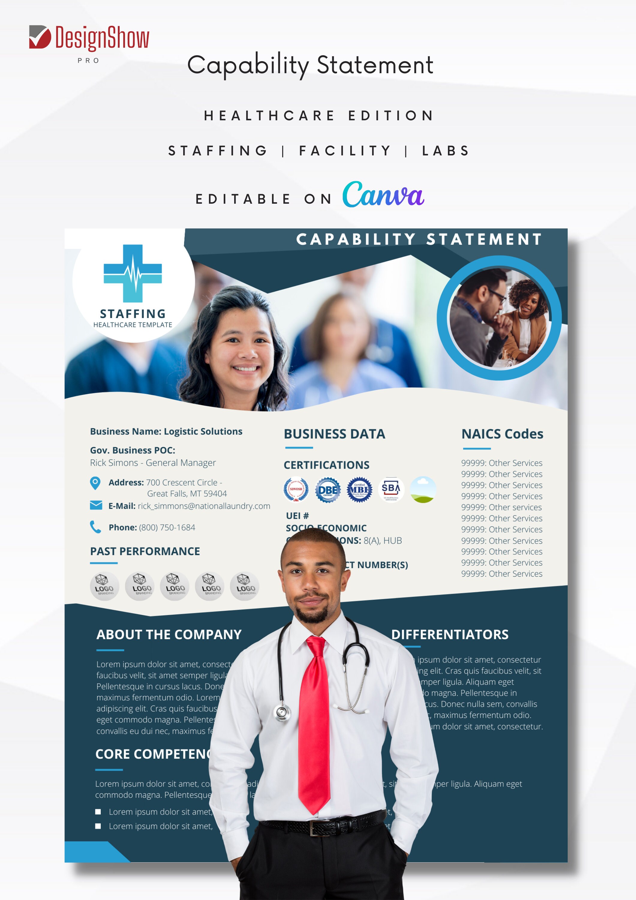 Editable Healthcare Capability Statement - Etsy