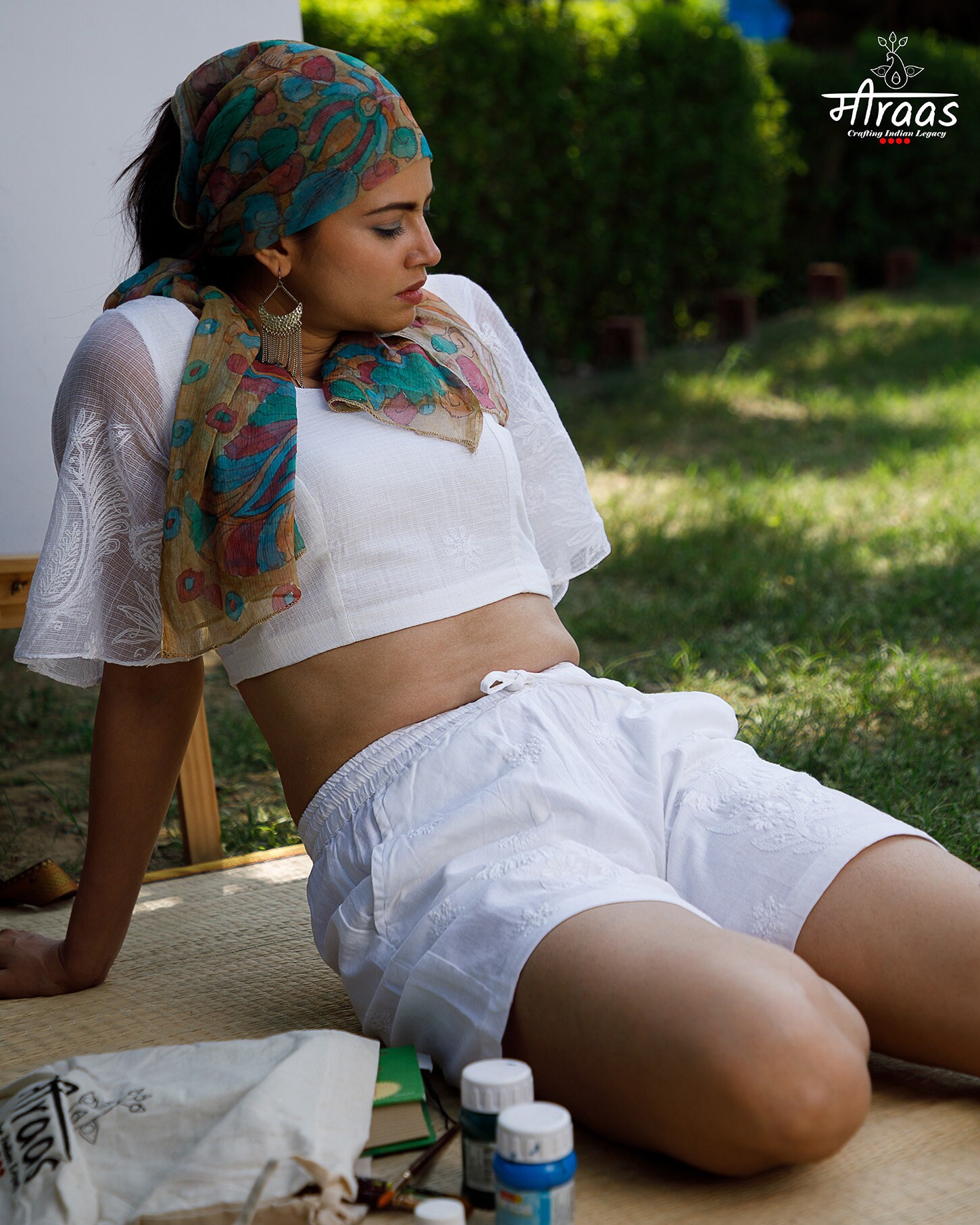 Cotton White Shorts for Womenwhite 