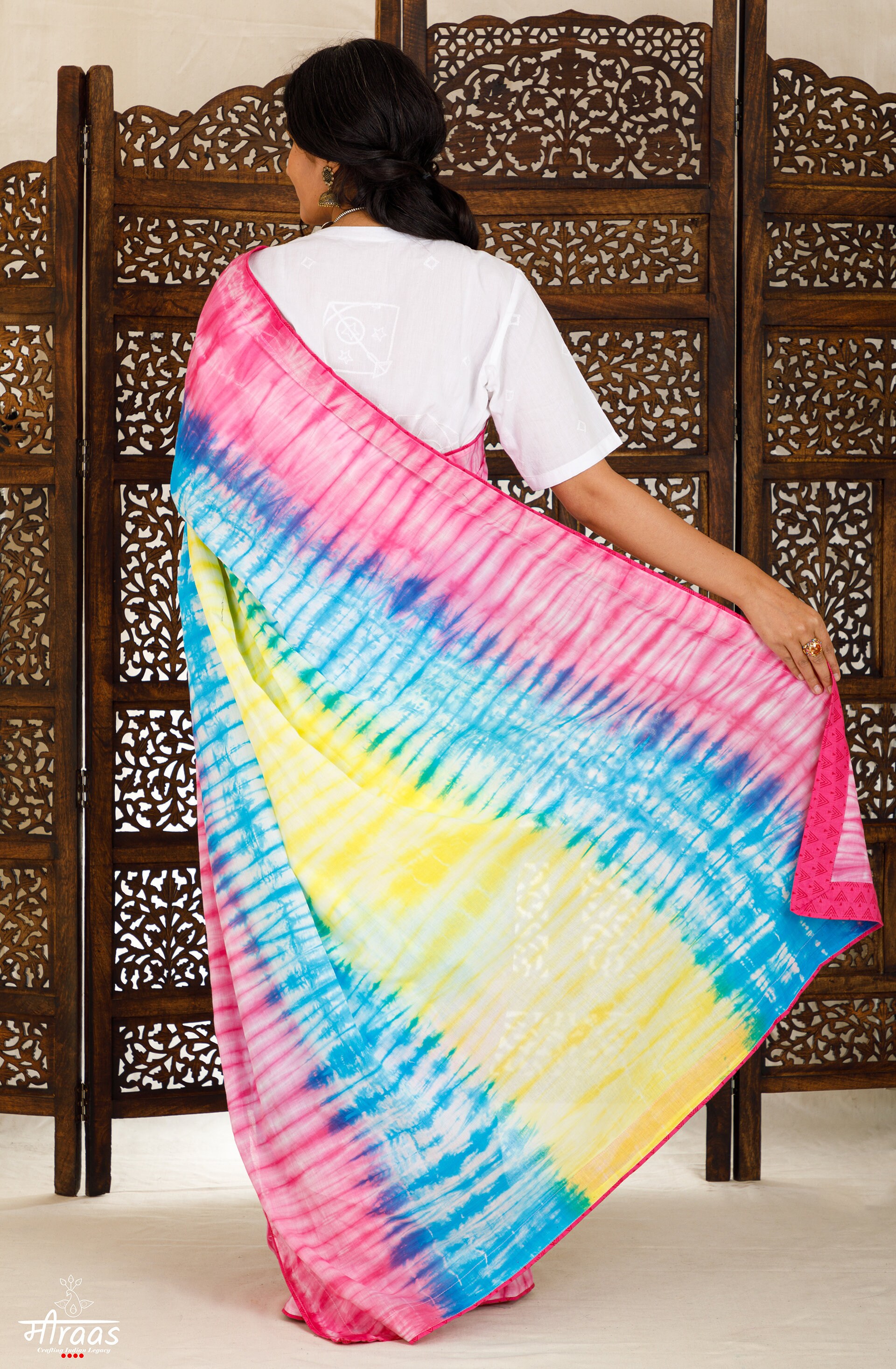 Hand NUI Shibori Saree/Shibori Cotton Saree/Cotton Etsy