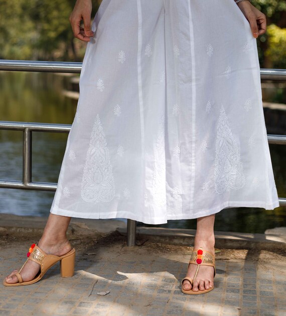 cotton flared palazzo