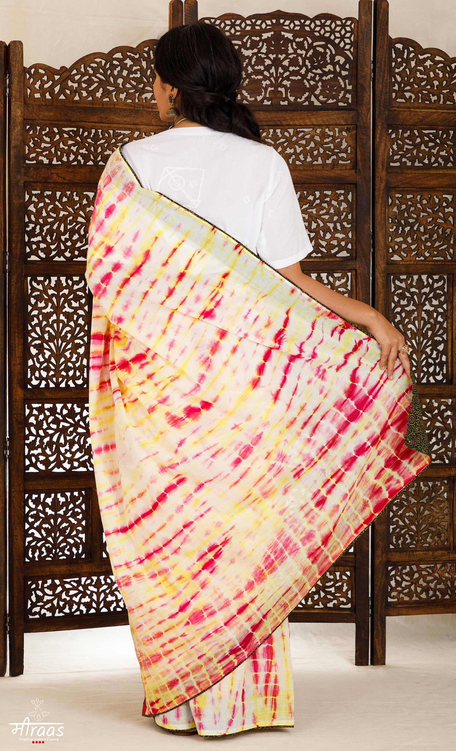 Hand NUI Shibori Saree/shibori Cotton Saree/cotton Saree/pink Etsy