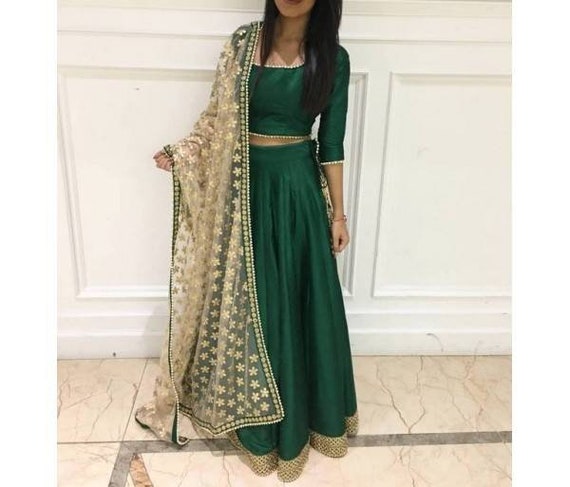 silk lehenga dress