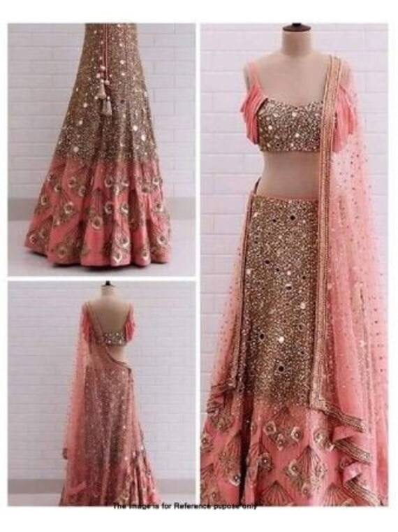 peach color women's dress