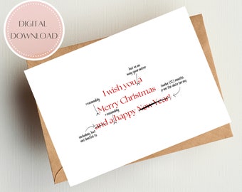 Tarjeta de Navidad para Abogados / Tarjeta de Felices Fiestas para Abogados / Descarga Instantánea / Tarjeta de Navidad para Estudiantes de Derecho