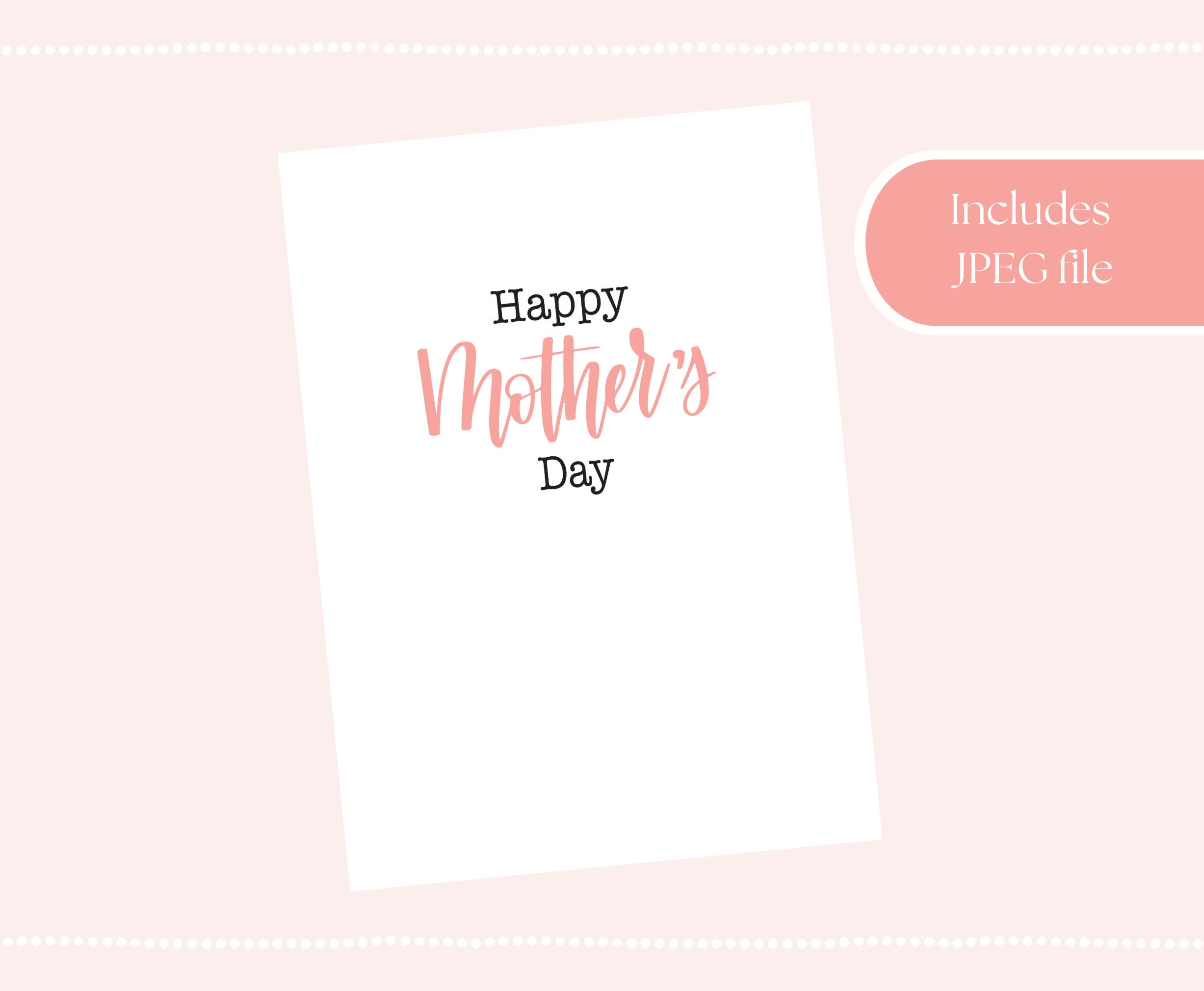 Printable Mother's Day Card Simple, Modern Mother's Day Card Instant ...