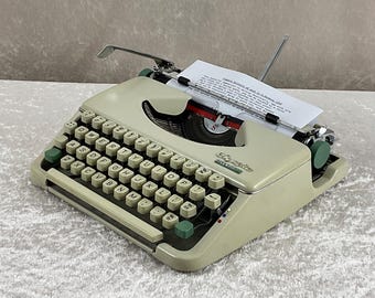 Stunning 1966 Olympia Splendid 66 Typewriter - great mechanical condition - serviced and cleaned - minor cosmetic marks new ribbon and spare