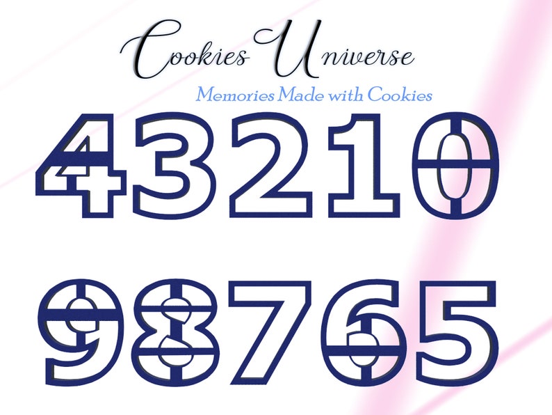 0-9 Numbers Number Cookie Cutter Set Fondant Cutters