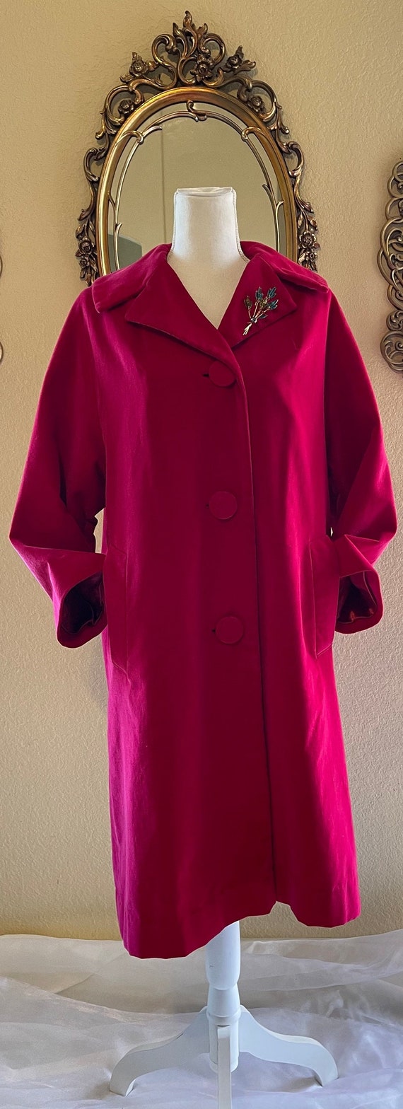 Magenta tab coat dress main image 1