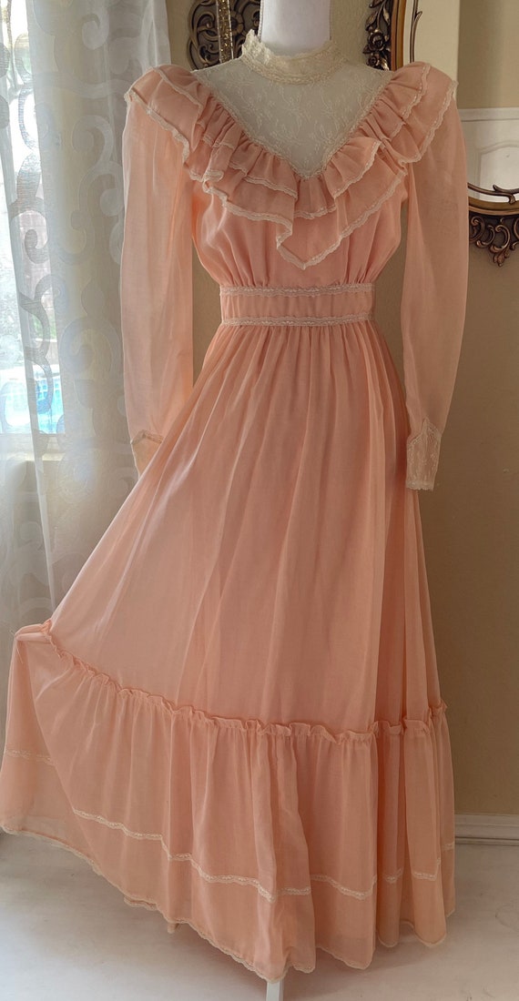 Vintage Candi Jones Ruffled Dress - image 4