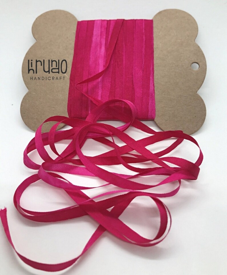 Hand Dyed Variegated Pure SILK Ribbon for Embroidery 4 Mm Wide Etsy