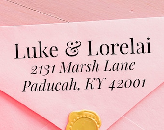 Custom Address Stamps | Engagement Self-Inking Stamp | Personalized Wedding Rubber Stamp | Wedding Address Stamp |