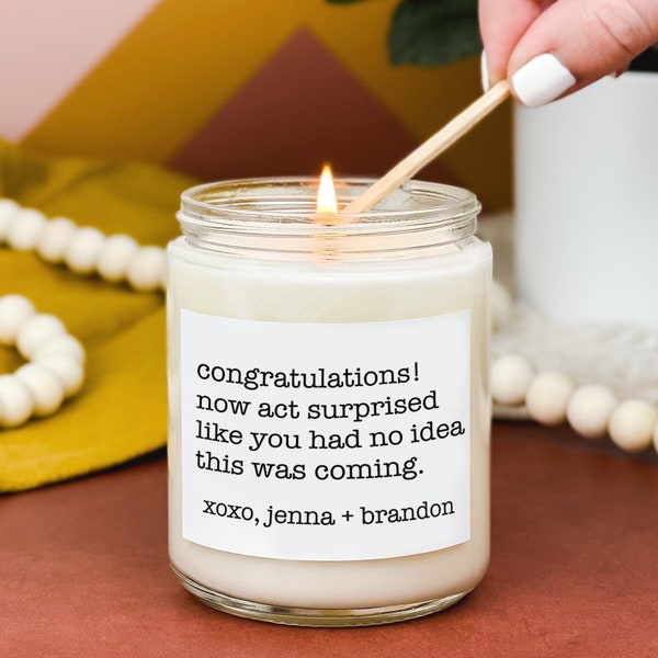 Engagement Candle Etsy