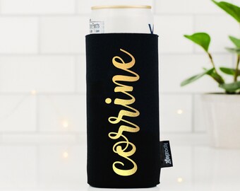 Cute Bridesmaid Koozie® Skinny Can Cooler |  Personalized Slim Can Cooler, Party Favor