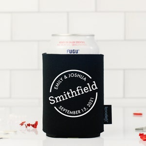 Personalized Monogram Koozie | Wedding Favors, Beverage Insulators, Beer Hugger, Wedding Favor, Beer Holder
