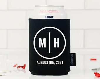 Custom Initials Wedding Koozie® Can Cooler