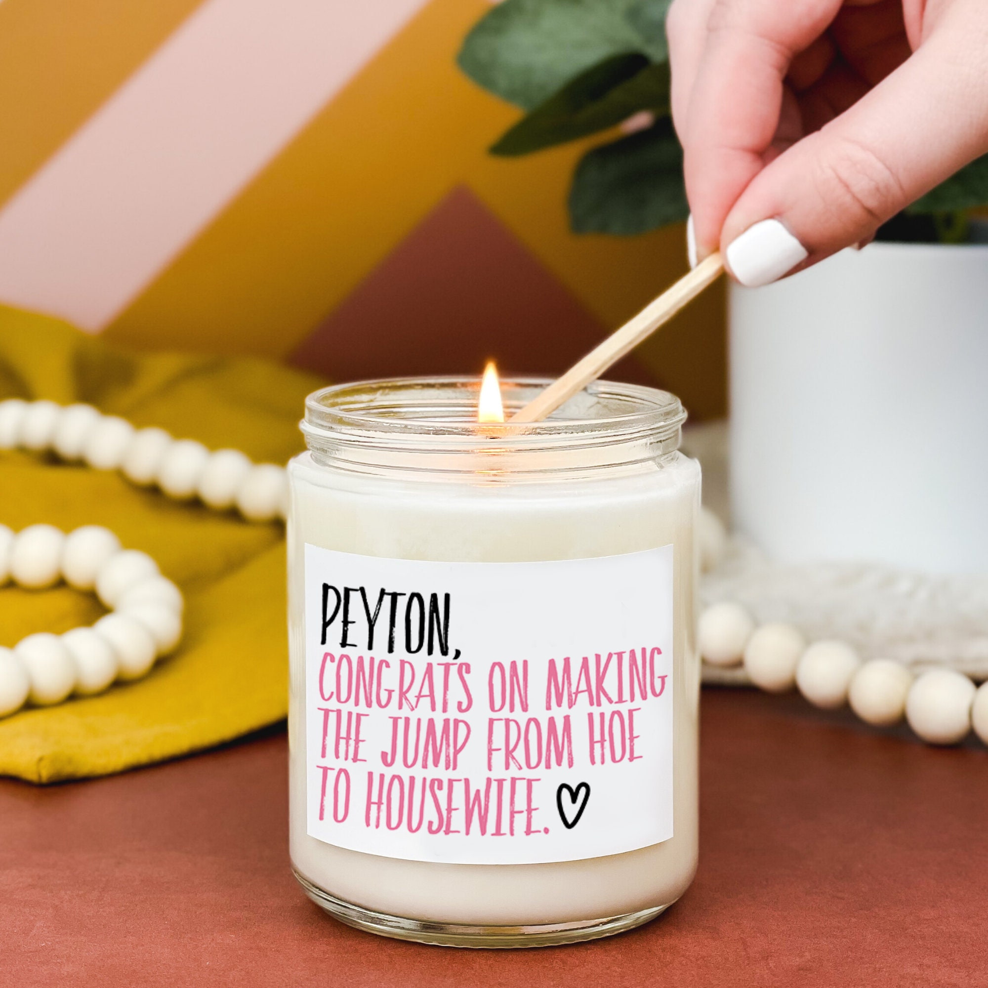 Funny Engagement Candle Personalized Candle for Engaged Etsy