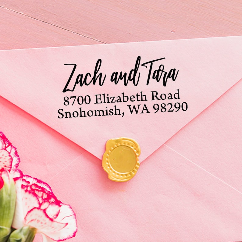 Wedding Address Stamp | Personalized Wedding Rubber Stamp Custom Address Stamps Engagement Self-Inking Stamp