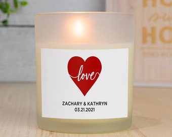 Love Heart Custom Valentine's Day Scented Candle