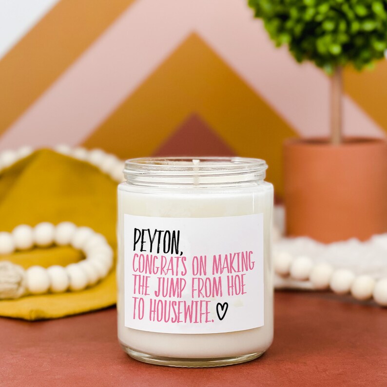 Funny Engagement Candle Personalized Candle for Engaged Etsy