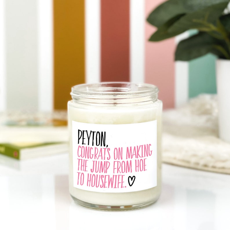 Funny Engagement Candle Personalized Candle for Engaged Etsy